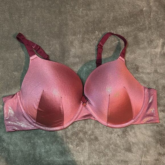 Savage X Fenty Rose Gold Metallic T-shirt Bra 42DD - Picture 1 of 3